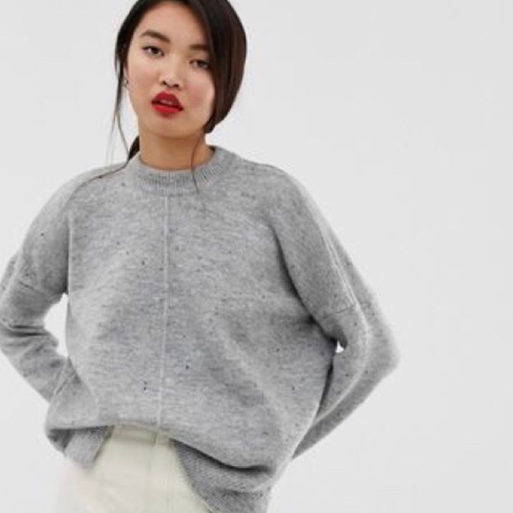 Madewell+XS+Crewneck +Textured+Gray Sweater - Picture 2 of 7